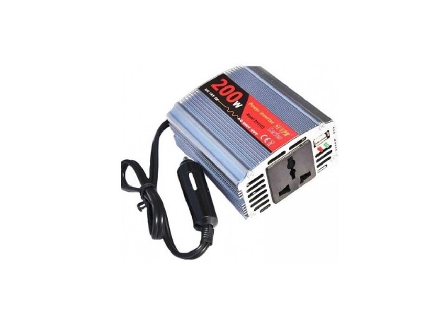 &u+ INVERSOR CONVERSOR DE 200W 12V A 220V