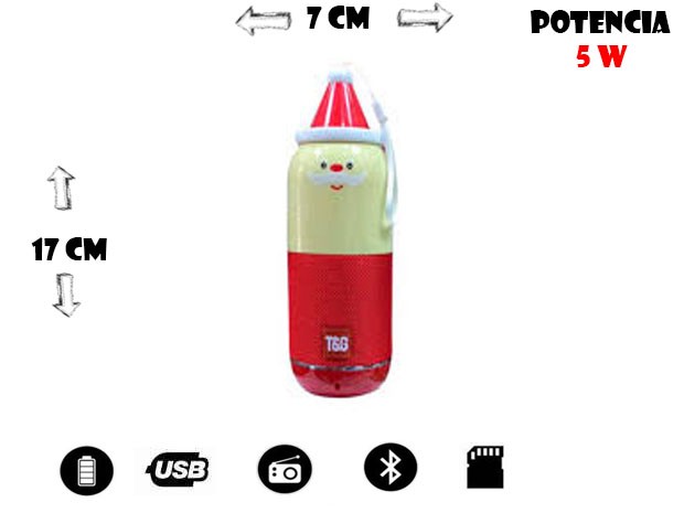 &u+ PARLANTE BT BLUETOOTH SANTA NAVIDAD TG520