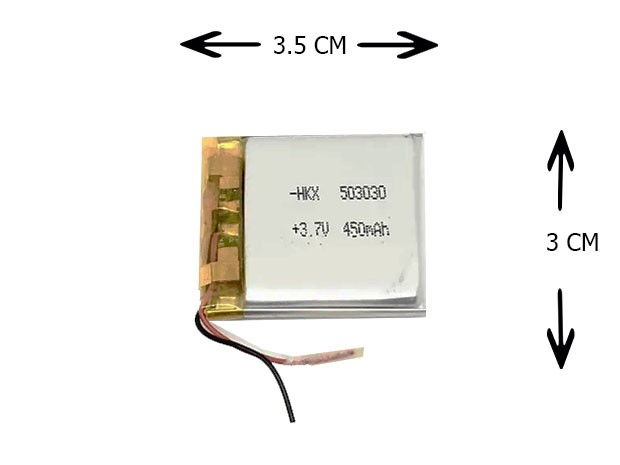 &u+ BATERIA AURICULAR DRON PARLANTE 3.7V 450MAH 503030