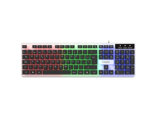 &u+ KIT TECLADO PC GAMER + MOUSE RETROILUMINADO NOGA NKB-100
