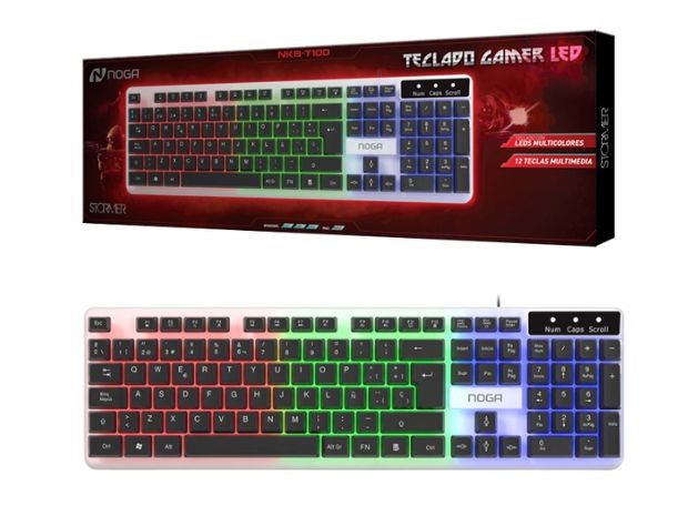 &u+ TECLADO PC GAMER RETROILUMINADO NOGA NKB-T100