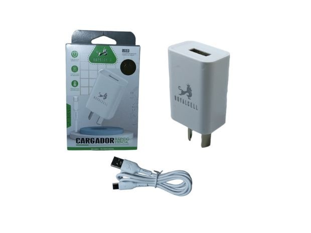 &u+ CARGADOR CELULAR TIPO C 2.4A + 1 USB DESMONTABLE ROYALCELL RC5002400A