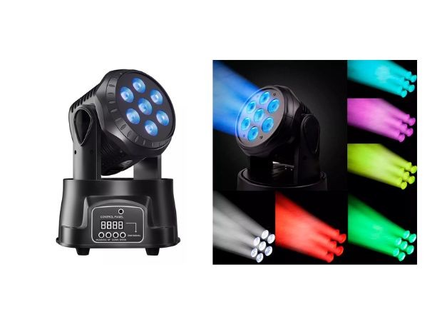 &u+ PROYECTOR LASER LUZ PROTON GIRATORIA 7 LED RGB 10W