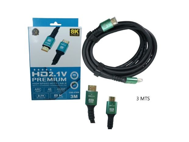 &u+ CABLE HDMI 3 MTS PREMIUM 8K CAB-47006