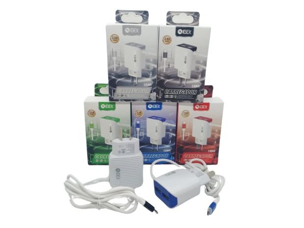 &u+ CARGADOR CELULAR TIPO V8 3.8A 2 USB IBEK IB3801