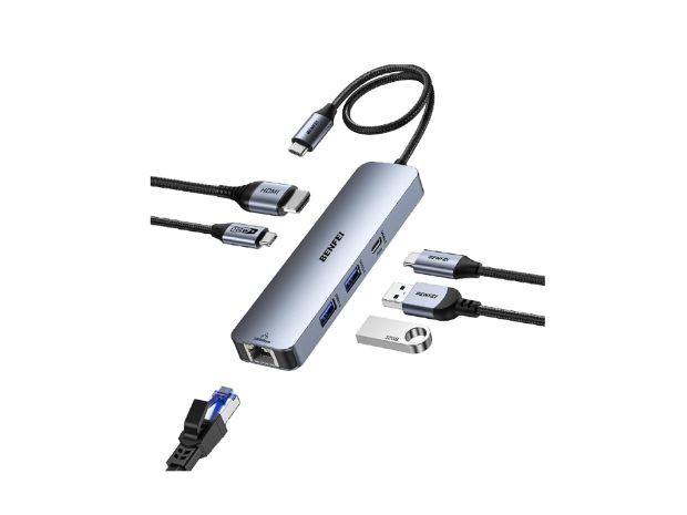 &u+ HUB TIPO C MACBOOK HDMI VGA USD PD BF-379 5 EN 1