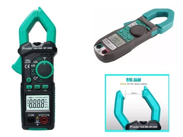 &u+ PINZA AMPEROMETRICA DIG. TRUE RMS - NCV - LOZ (MT-3209)