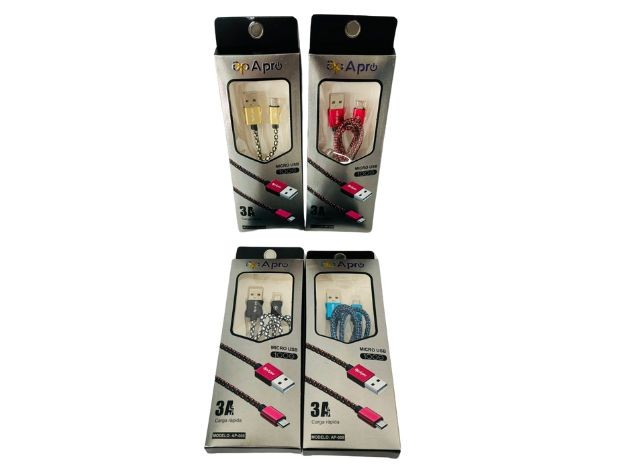 &u+ CABLE CARGADOR TIPO V8 MALLADO 3A APRO