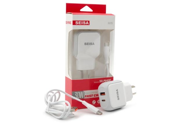 &u+ CARGADOR CELULAR TIPO C 30W  1 USB + C DESMONTABLE SQ-P04UC