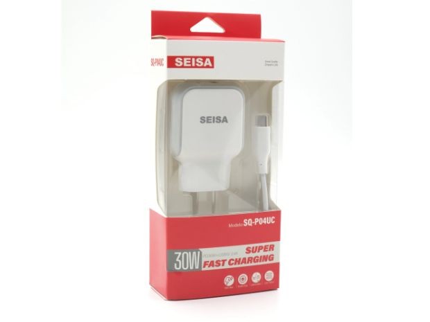 &u+ CARGADOR CELULAR TIPO C 30W 2 USB DESMONTABLE SQ-P04CC