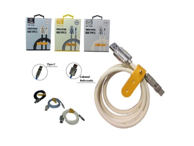 &u+ CABLE CARGADOR TIPO C PUNTA METAL REFORZADO CAB-41005