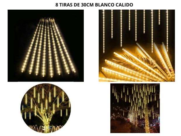 &u+ GUIRNALDAS LUZ LED X 8 TIRAS DE 30CM BLANCO CALIDO HOP155