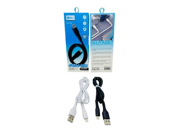 &u+ CABLE CARGADOR TIPO IPHONE IBEK 5A IP-CB512