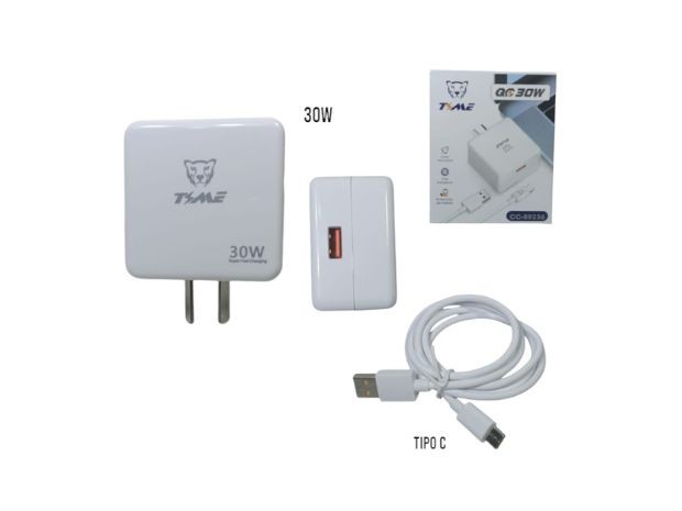 &u++ CARGADOR CELULAR CABEZAL 30W TIPO C DESMONTABLE (59236)