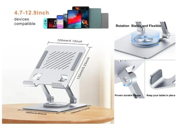 &uu SOPORTE BASE NOTEBOOK TABLET ALUMIINIO HX-ZJ6118