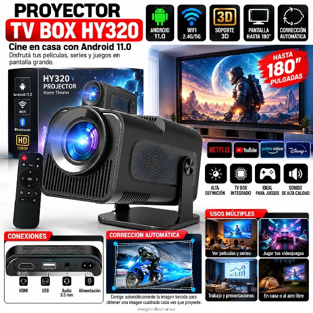 &ua PROYECTOR TV BOX HY320