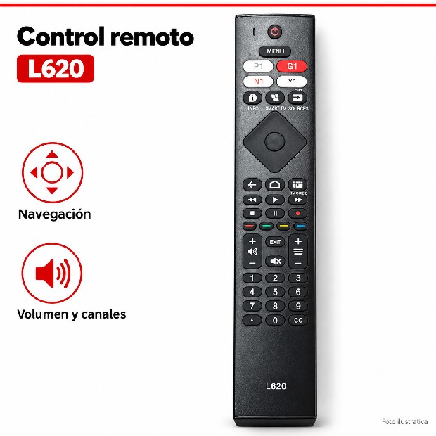 &ua CONTROL REMOTO UNIVERSAL L620 o LCD-620