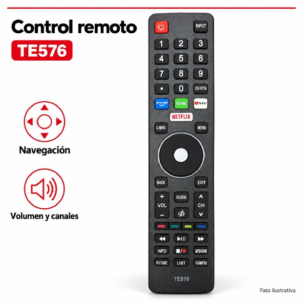 &ua CONTROL REMOTO UNIVERSAL TE576 o LCD-576