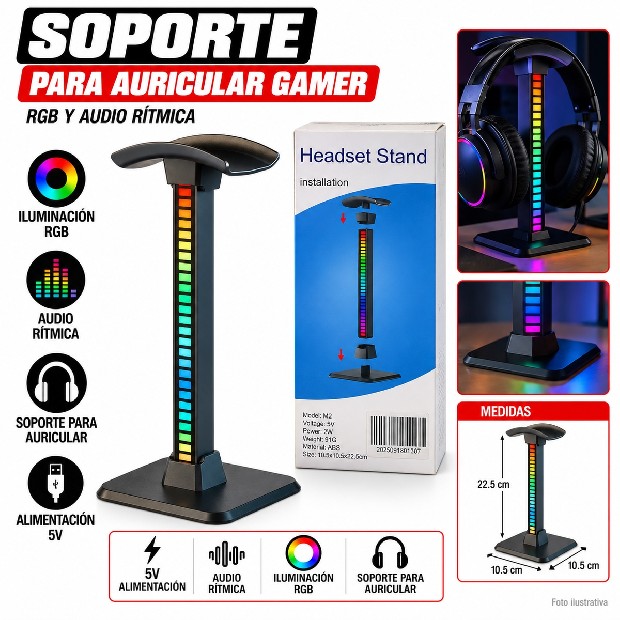 &ua BASE STAND PARA AURICULAR RGB Y RITMICA (1307)
