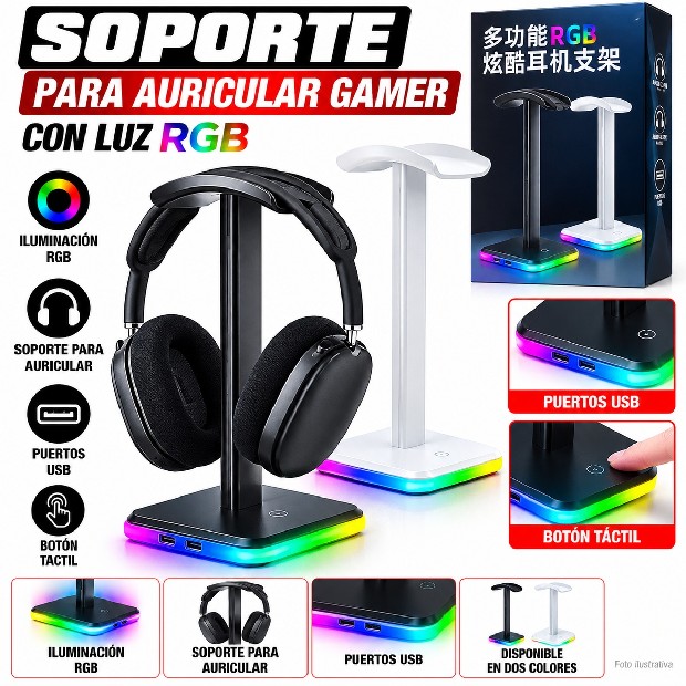 &ua BASE STAND PARA AURICULAR RGB (1306)