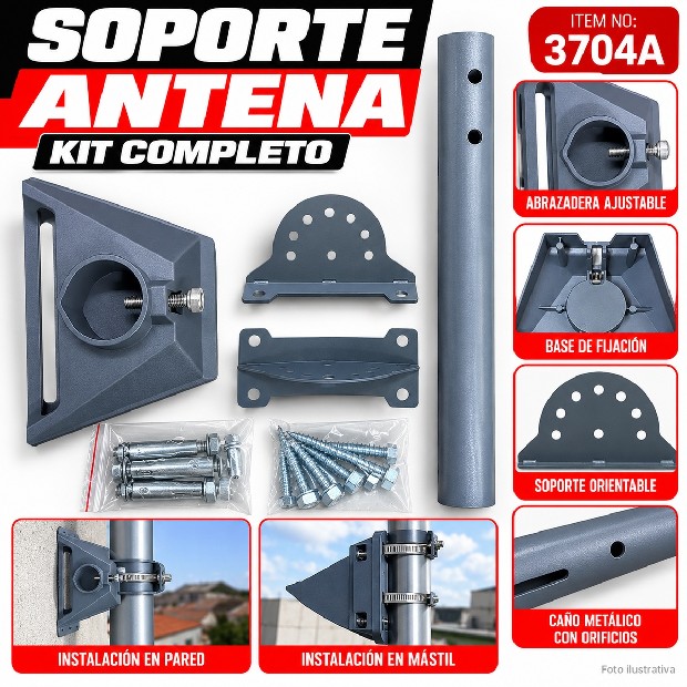 &ua SOPORTE METAL STARLINK PARA CASA (3704a)