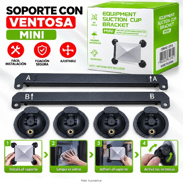 &ua SOPORTE PARA STARLINK VENTOSA MINI (3701a)